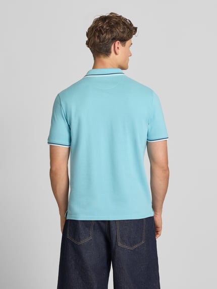 Champion Slim Fit Poloshirt mit Label-Stitching Hellblau 5