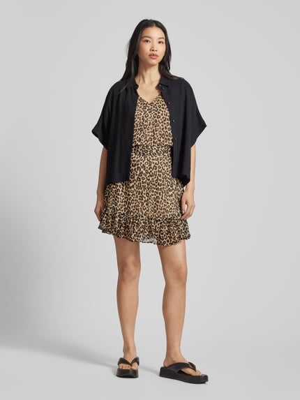 VERO MODA Blouseshirt met transparante mouwen, model 'SMILLA' Middenbruin - 1