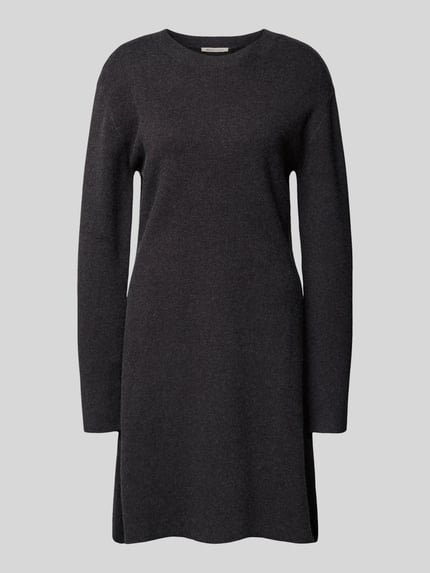 Tom Tailor Denim Tailliertes Strickkleid aus Viskose-Mix Anthrazit 2