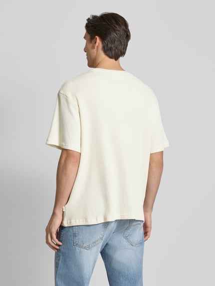 KnowledgeCotton Apparel T-Shirt mit Label-Detail Offwhite 5