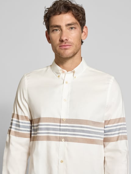 Paul Smith Regular Fit Freizeithemd mit Button-Down-Kragen Weiss 3