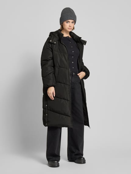 NOISY MAY® Płaszcz pikowany z dwustronnym zamkiem błyskawicznym model ‘FLORA’ BLACK 1