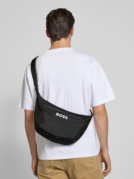 BOSS Torba na ramię z logo w kontrastowym kolorze Czarny 1