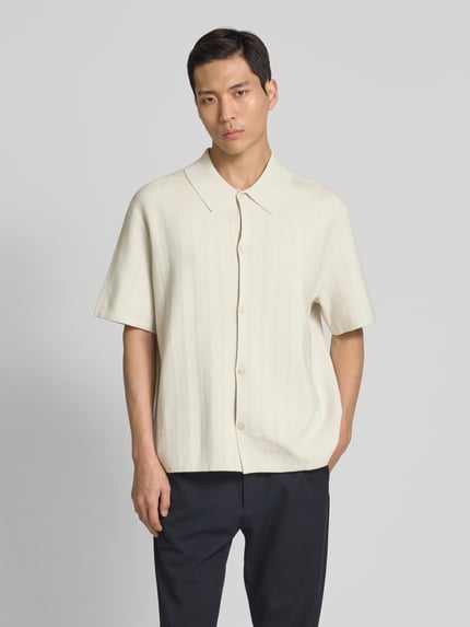 CK Calvin Klein Koszula casualowa o kroju regular fit z fakturowanym wzorem Piaskowy 4