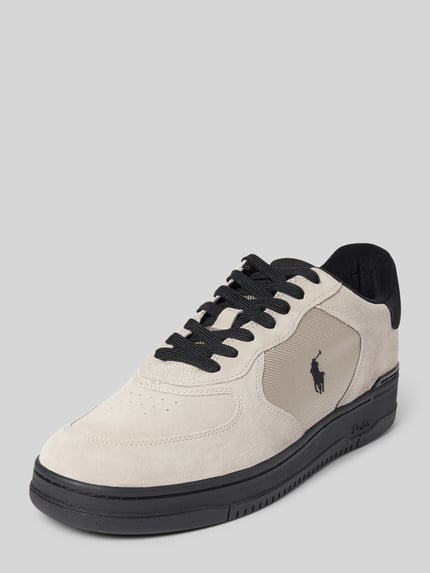 Polo Ralph Lauren Sneaker aus beschichtetem Leder-Mix Modell 'MASTERS COURT' Mittelgrau 1
