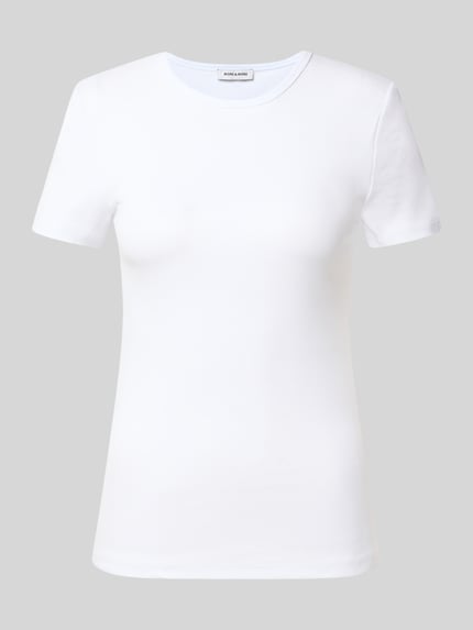 Slim Fit T-Shirt aus elastischem Baumwoll-Mix Shop The Look MANNEQUINE