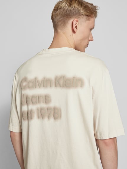 Calvin Klein Jeans T-Shirt mit Label-Detail Offwhite 3