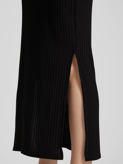 PIECES Knielanges Kleid mit Neckholder Modell 'ALICIA' Black 3