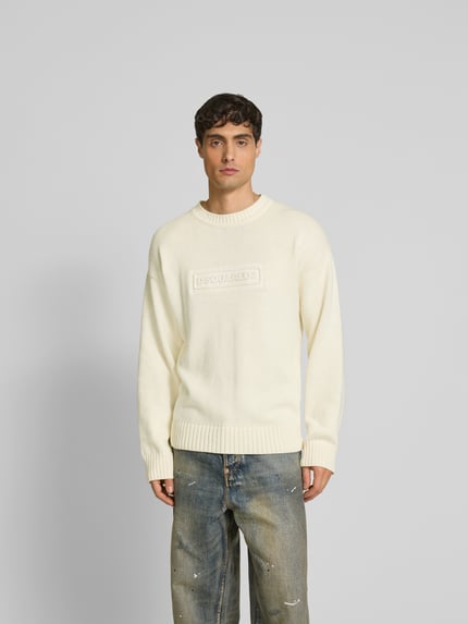 Dsquared2 Trui in brei-look Offwhite - 4