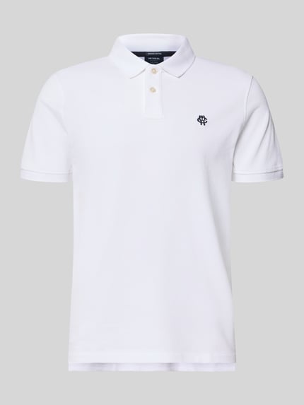 Produktfoto, Regular Fit Poloshirt mit Label-Stitching von MCNEAL z bawełny, krój regular fit, wyhaftowane logo, listwa guzikowa, długość tyłu 70 cm w rozmiarze M