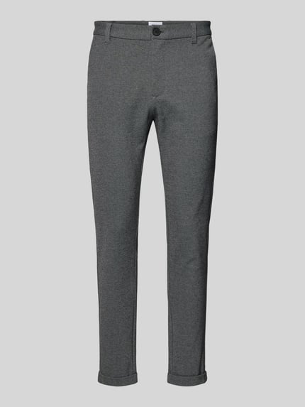Lindbergh Slim Fit Stoffhose mit verkürztem Schnitt Mittelgrau 2