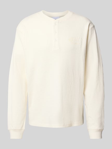 REVIEW Shirt met lange mouwen en labelstitching Ecru - 2