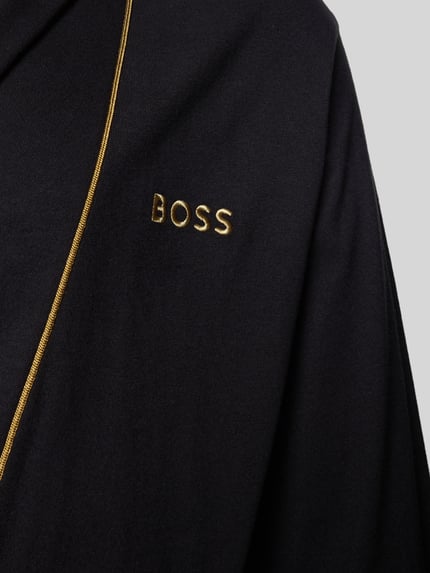 BOSS Bademantel mit Kontrastpaspeln Modell 'Xmas Kimono' Black 2