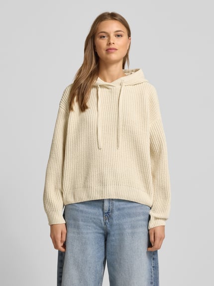 VERO MODA Regular Fit Strickpullover mit Kapuze Modell 'NEAT' Ecru 4