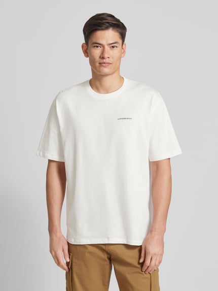 Lindbergh Oversized T-Shirt mit Label-Print Offwhite 4