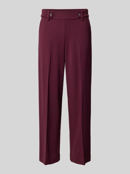 Tom Tailor Straight Leg Hose aus Viskose-Mix Bordeaux 2