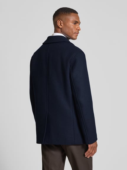 Selected Regular Fit Wolljacke aus Woll-Mix Modell 'ARCHIVE' Dunkelblau 5
