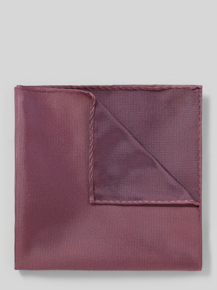 Produktfoto, Einstecktuch aus reiner Seide von Blick in Bordeauxrot, quadratisches Design, dezentes Strukturmuster, Maße 30 x 30 cm.