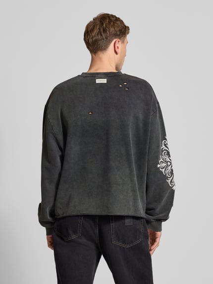 Don´t Waste Culture Bluza z efektem znoszenia model ‘Urwen’ Antracytowy 5
