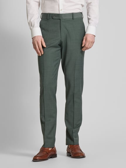 WILVORST Slim Fit Anzughose mit Bügelfalten Gruen 4