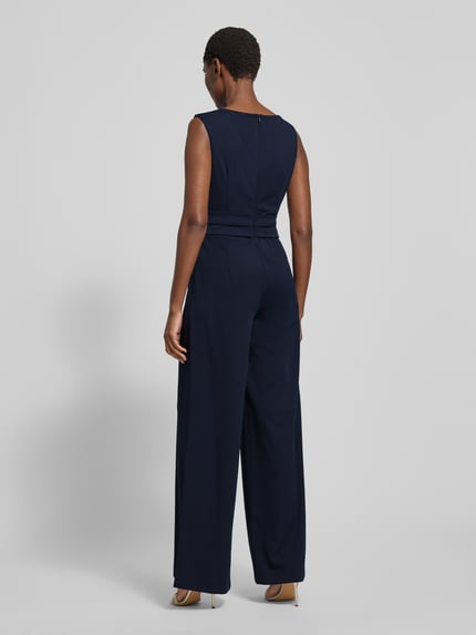 Vera Mont Jumpsuit met boothals Donkerblauw - 5