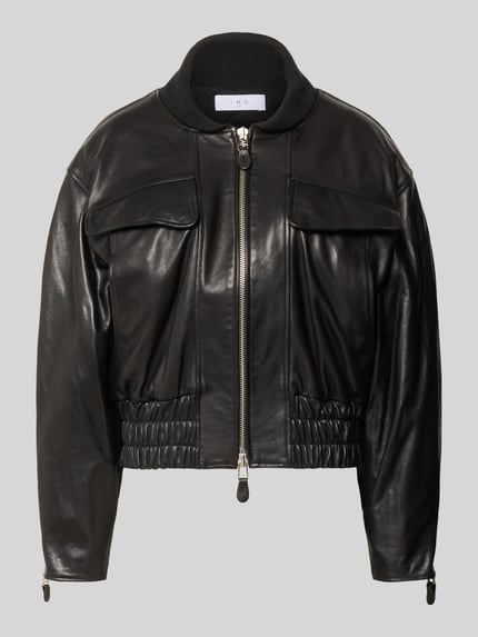 Regular Fit Bomberjacke aus echtem Lammleder Shop The Look MANNEQUINE