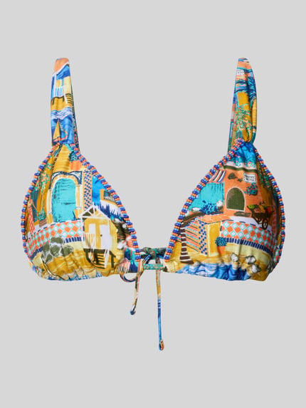 Shiwi Bikini-Oberteil mit rückseitiger Schnürung Modell 'Bindi' Blau 1