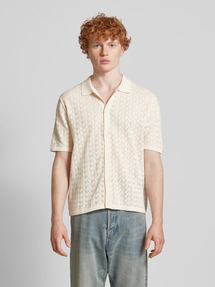 JACK & JONES Regular Fit Freizeithemd mit Polokragen Modell 'TYLER' Offwhite 4