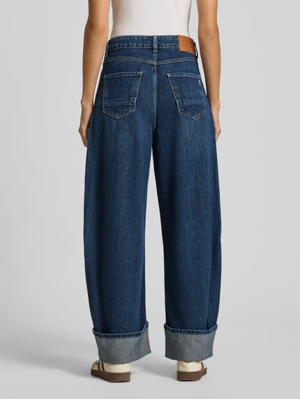 ETIQUETT ESSENTIALS Wide Leg Fit Jeans im 5-Pocket-Design Modell 'Aresta' Dunkelblau 5