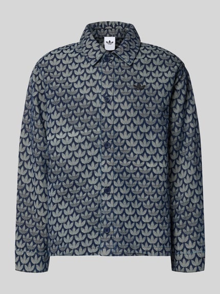 Regular Fit Jacke in Denim-Optik Modell 'Monogram' Shop The Look MANNEQUINE