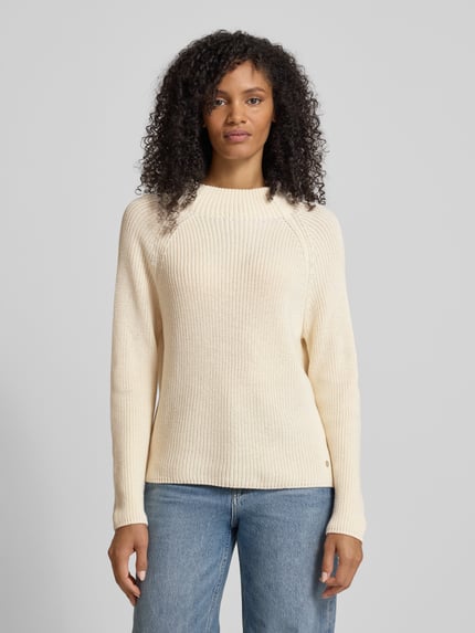 monari Gebreide pullover met opstaande kraag Offwhite - 4