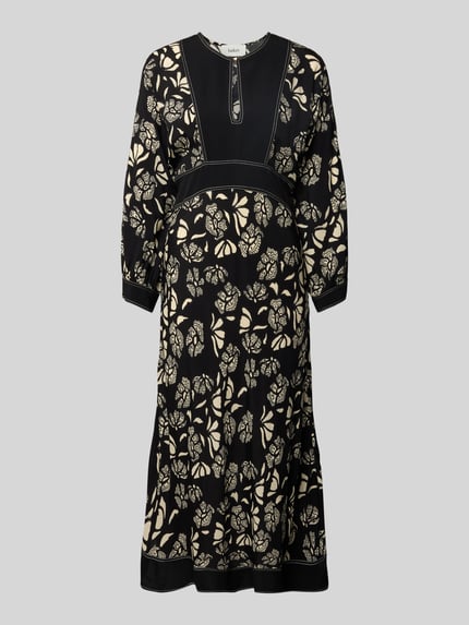 ba&sh Maxi-jurk met druppelvormige hals, model 'DRESS AUDE' Zwart - 2