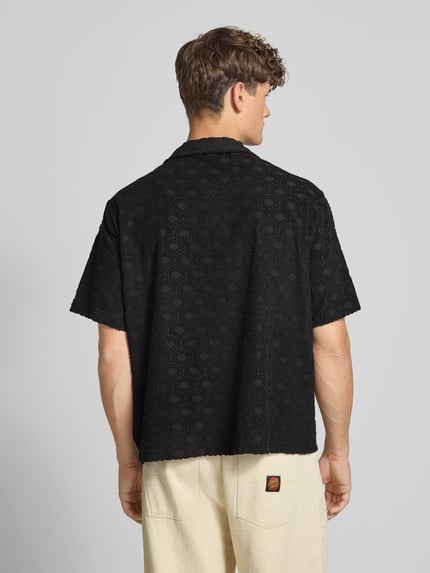 JACK & JONES Relaxed Fit Freizeithemd mit Strukturmuster Modell 'INFINITY' Black 5
