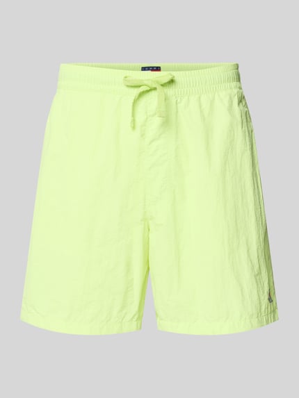 Produktfoto, Regular Fit Sportshorts mit Tunnelzug van Tommy Jeans, unikleuren, regular fit, label patch, elastische tailleband met tunnelkoord, 5-pocket-design