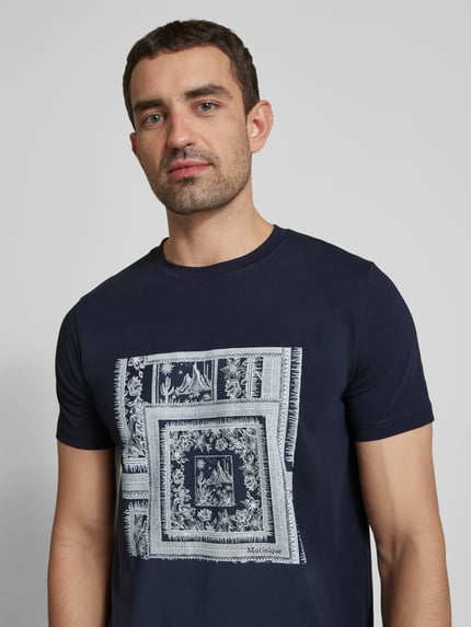 Matinique T-shirt z nadrukiem z motywem model ‘Jeramy’ Granatowy 3