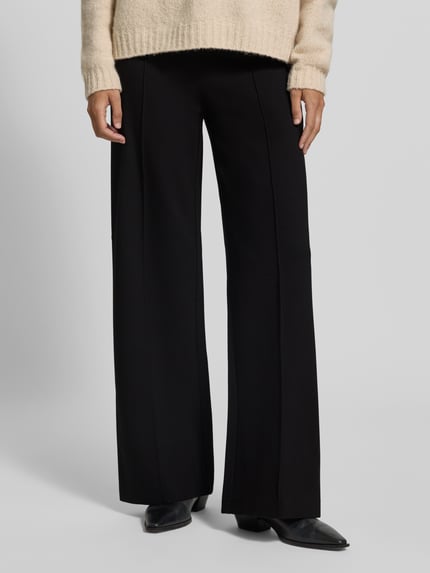 Christian Berg Woman Selection Flared Cut Hose mit elastischem Bund und Längsnähten Black 4