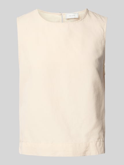 Neo Noir Blousetop met ronde hals, model 'Svetlana' Beige - 2