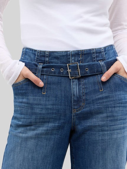 ANGELS Jeansy o kroju relaxed fit z mieszanki bawełny model 'Liz Retro' Jeansowy niebieski 3