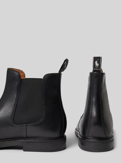 Polo Ralph Lauren Chelsea Boots aus Leder mit elastischen Einsätzen Modell 'ASHER' Black 2