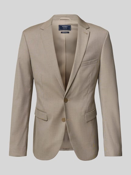 MCNEAL Super slim fit 2-knoops colbert met klepzakken Beige - 2