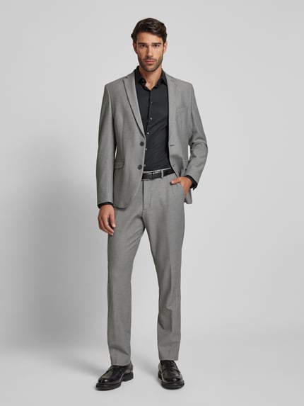 Jake*s Slim Fit Business-Hemd mit Kentkragen Black 1