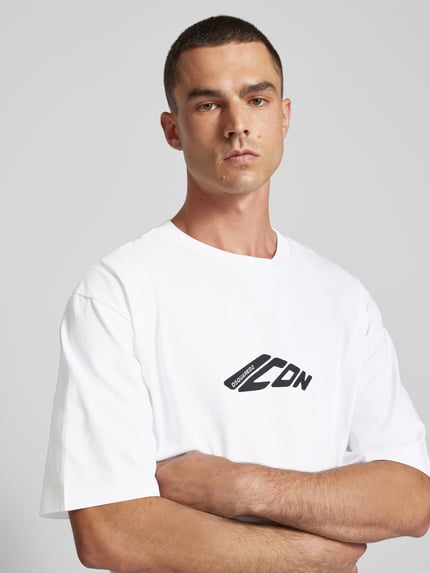 Dsquared2 T-shirt z nadrukiem z logo Biały 3