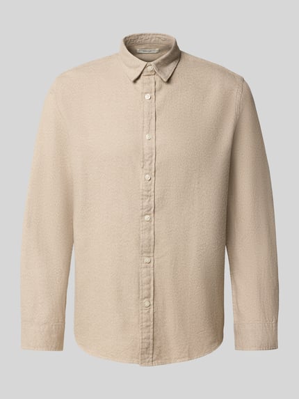 Selected Regular Fit Freizeithemd aus reiner Baumwolle Modell 'NOAH' Beige 2