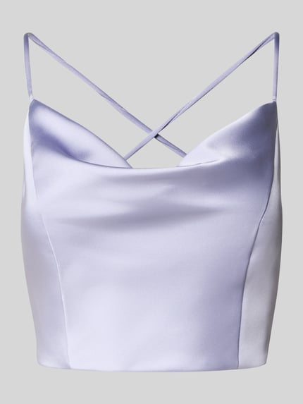 Jake*s Cocktail Cropped Cocktailshirt mit rückseitiger Schnürung Lavender 2