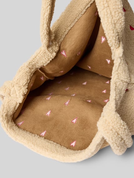 Studio Noos Mom bag met all-over motiefstitching, model 'Teddy' Zand - 5
