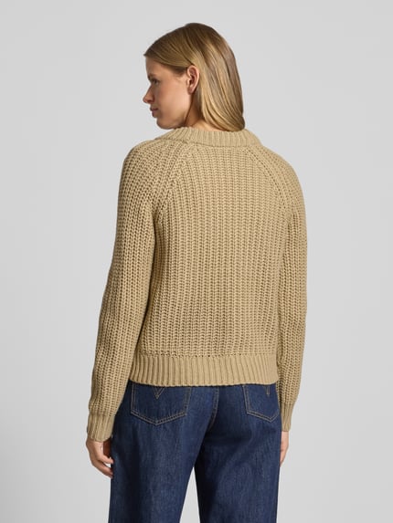 NOISY MAY® Strickjacke mit V-Ausschnitt Modell 'CHARLIE' Beige 5