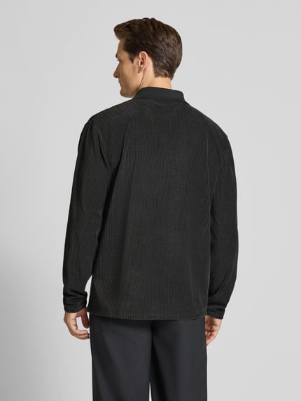 Lindbergh Oversized Poloshirt mit Strukturmuster Black 5