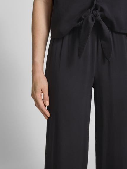 Soyaconcept Culotte aus Viskose mit Bindegürtel Black 3