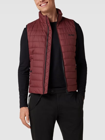 HUGO Weste mit Stehkragen Modell 'BENTIN' Bordeaux 4