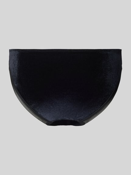 Produktfoto, Slim Fit Slip mit Baumwoll-Anteil Modell 'Rio' von Marie Jo in Schwarz, elastischer Material-Mix, samtige Textur, Detail-Stitching